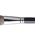 Hakuhodo G506 Cheek Brush (Round Flat) Hair Type: Goat & Horse