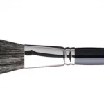 Hakuhodo G507 Cheek Brush (Round Flat)  Hair Type: Gray Squirrel & Goat