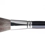 Hakuhodo G508 Cheek Brush (Round Flat) Hair goat/horse (BkSL)